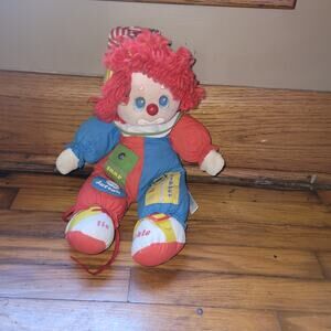 Vintage Amtoy 1983 Teach Me To Dress Clown Doll Plush!
